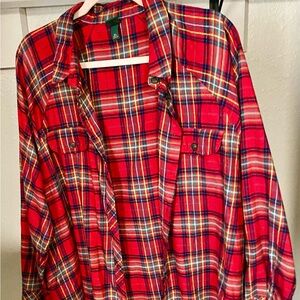 Wild Fable Red Plaid Button Down Shirt